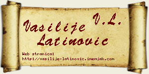 Vasilije Latinović vizit kartica